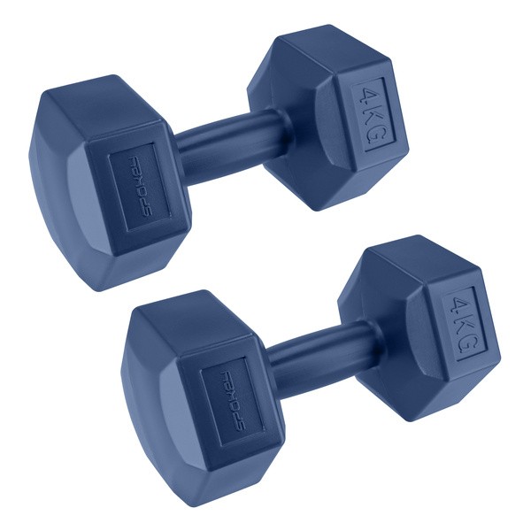 Spokey Monster, zestaw hantli sześciokątnych, 2 x 4 kg