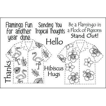 Tropical Vibes Patterns Clear Stamp Set