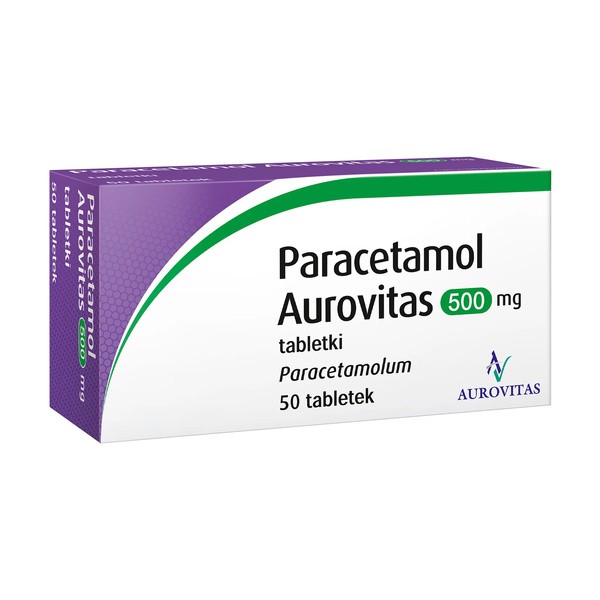 Paracetamol Aurovitas, 500 mg, tabletki, 50 szt.
