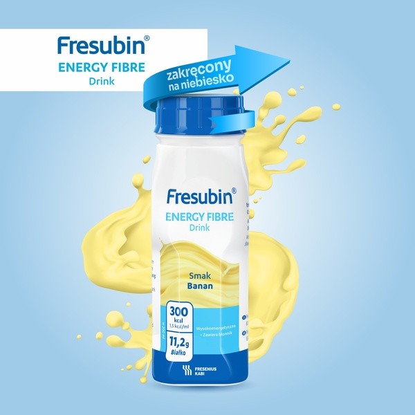 Fresubin Energy Fibre Drink, płyn o smaku bananowym, 4 x 200 ml