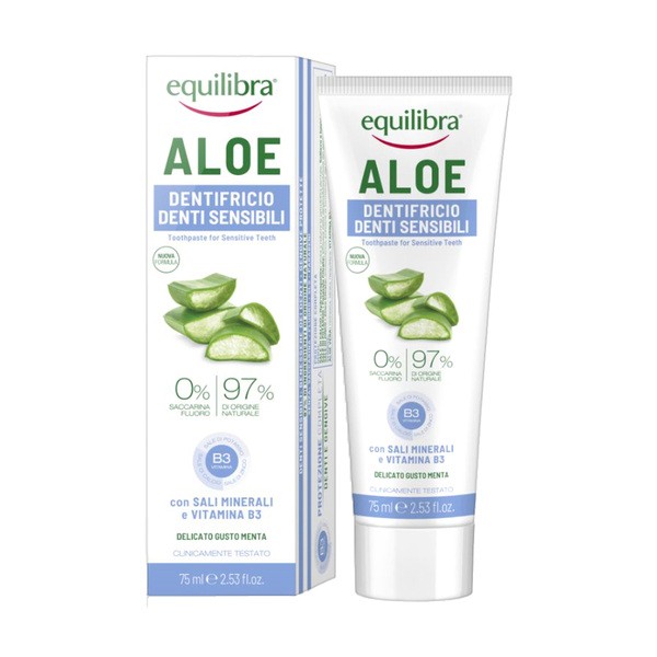 Equilibra, aloesowa pasta do zębów wrażliwych, 75 ml