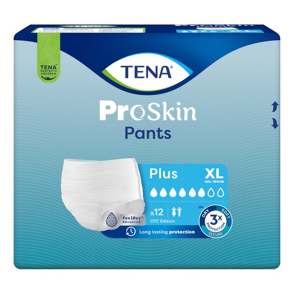 Tena Pants ProSkin Plus, majtki chłonne, rozmiar XL, 12 szt.