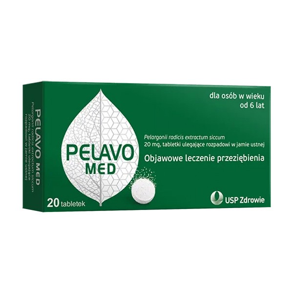 Pelavo Med, 20 mg, tabletki ulegające rozpadowi w jamie ustnej, 20 szt.