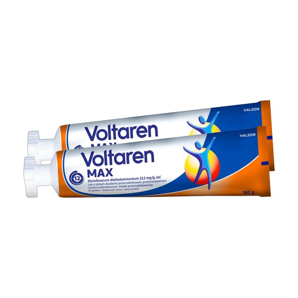Zestaw 2x Voltaren Max, 23,2 mg/g, żel, 180 g