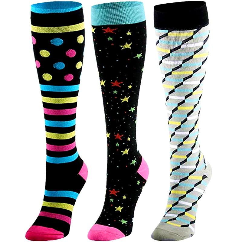 Antifatigue 15 30 MmHg Compression Socks Unisex Fit For Nurses, Pregnancy, Diabetes, Varicose Veins, Running Compression Socks