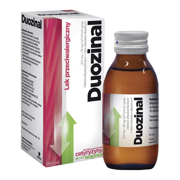 Duozinal, (2,5 mg+58 mg Ca2+)/5 ml, syrop, 150 ml
