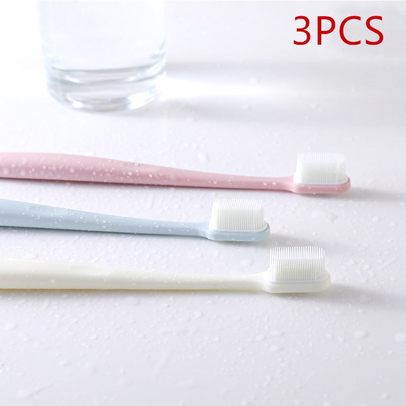 3 szt./zestaw przenośna podróżna szczoteczka do zębów dla dorosłych silikonowa szczoteczka do zębów Nano szczoteczka miękka nano antybakteryjna szczoteczka do zębów narzędzie do pielęgnacji jamy ustnej