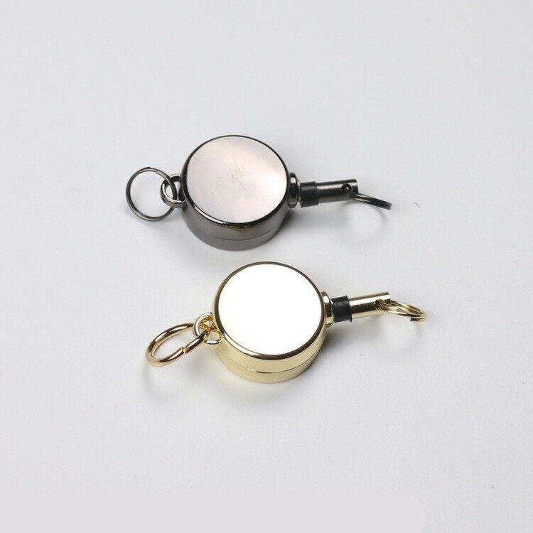 Promotional ID card round badge reel metal retractable yoyo