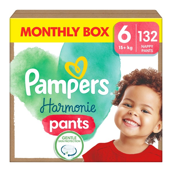 Pampers Harmonie Pants 6, (15+ kg), pieluchomajtki jednorazowe, 132 szt.