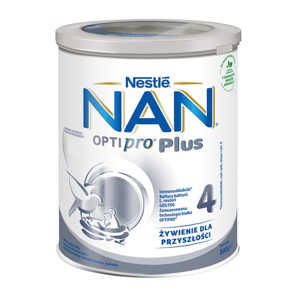 Nestle Nan Optipro Plus 4, produkt na bazie mleka dla małych dzieci, 800 g