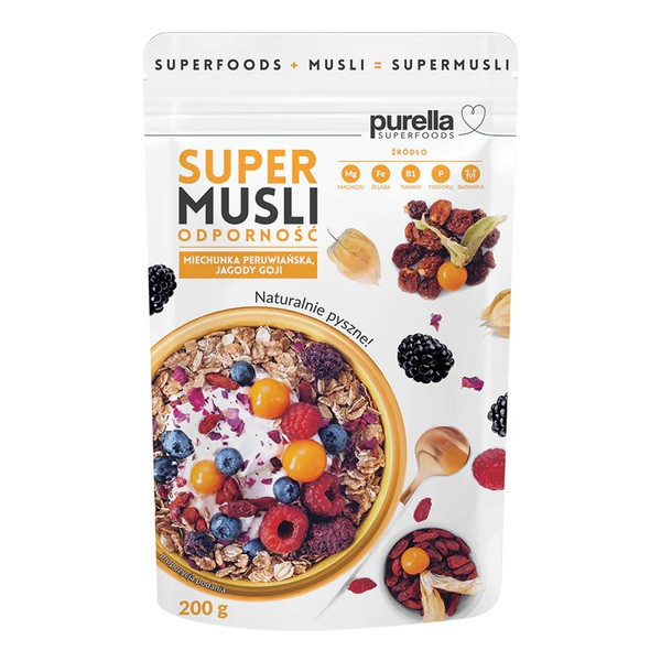 Purella Superfoods, super musli odporność, 200 g