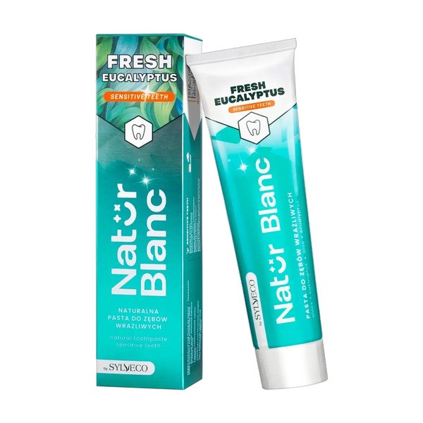 Sylveco Natur Blanc Fresh Eucalyptus, pasta do wrażliwych zębów, 100 ml
