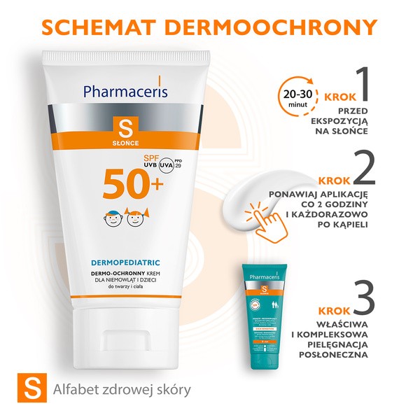 Pharmaceris S, krem ochronny na słońce, dla niemowląt i dzieci, SPF 50+, 125 ml