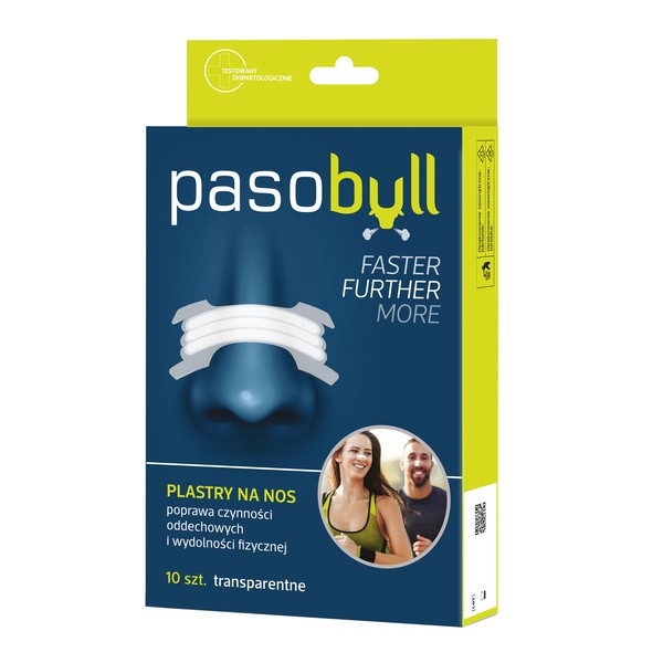 Pasobull Faster Further More, plastry na nos ułatwiające oddychanie, 10 szt.