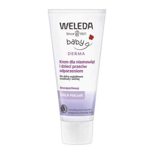 Weleda Baby Biała Malwa, krem dla niemowląt i dzieci przeciw odparzeniom, 50 ml