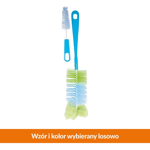 Canpol, szczotka do butelek i smoczków z gąbką, 1 szt.