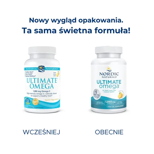 Nordic Naturals Ultimate Omega 1280 mg, kapsułki, smak cytrynowy, 120 szt.