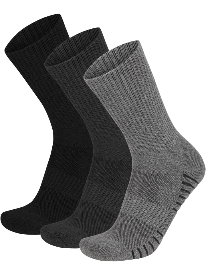 normani 4 Trekkingwandersocken mit Polstersohle und Komfortbund in Grau günstig kaufen