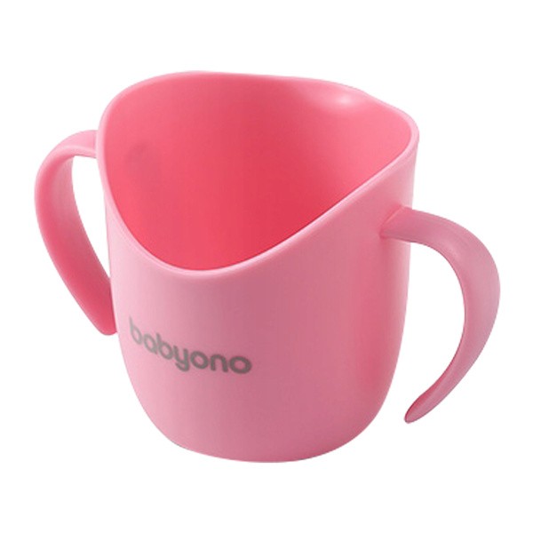 BabyOno Flow, ergonomiczny kubek treningowy dla dzieci, różowy, 1 szt.