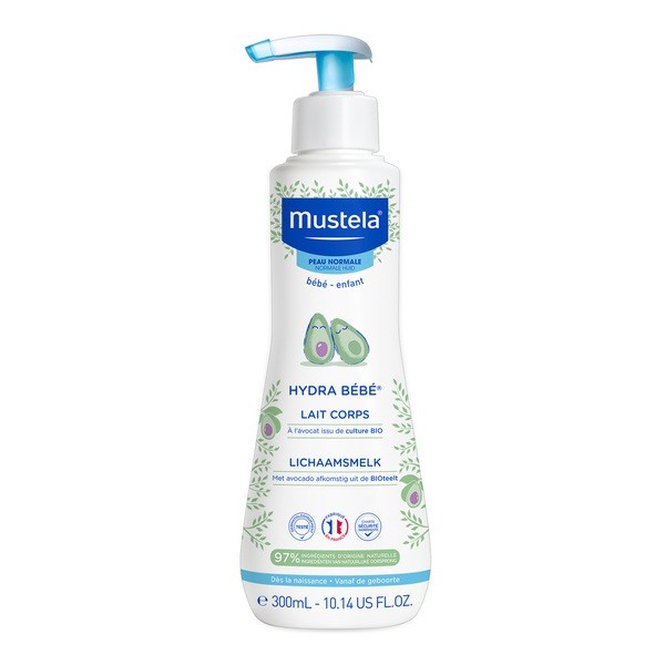 Mustela Hydra Bebe, mleczko do ciała z organicznym awokado, 300 ml