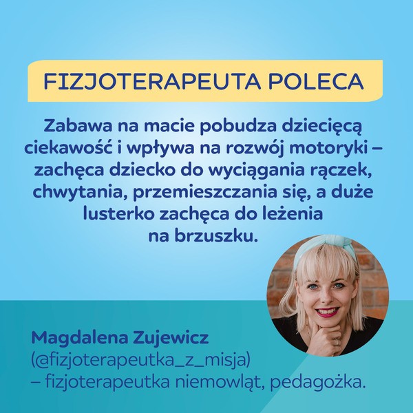 Canpol Babies, sensoryczna mata edukacyjna z lusterkiem BabiesBoo, 1 szt.