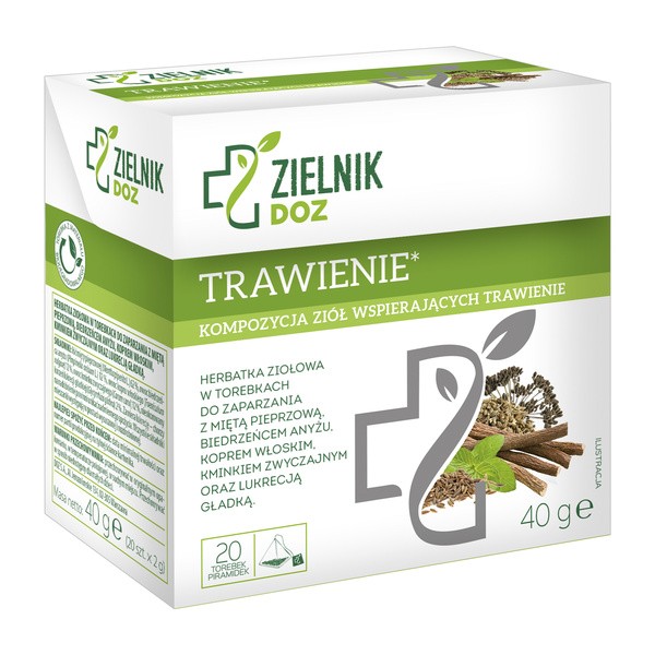 ZIELNIK DOZ Trawienie, herbatka ziołowa, saszetki, 2 g x 20 szt.