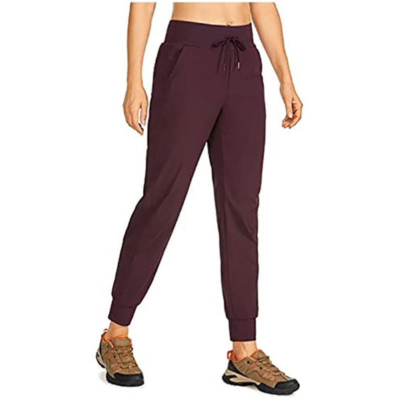 Vandringsbyxor Lätta, snabbtorkande joggingbyxor med dragsko och fickor Resår i midjan Resebyxor med dragsko i damkläder i damklädbutiken
