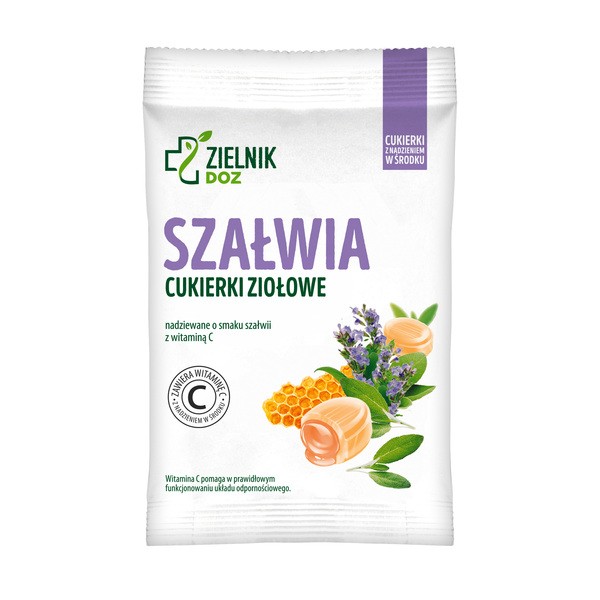 ZIELNIK DOZ, Szałwia, cukierki ziołowe, 60 g