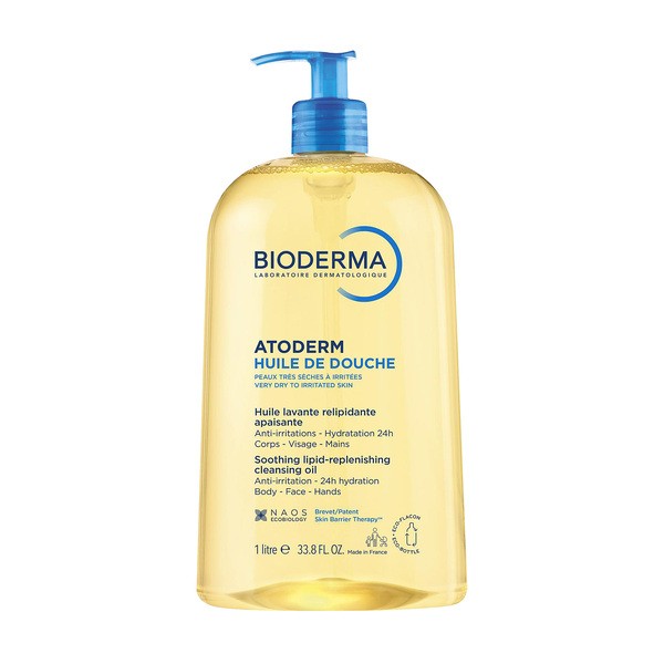 Bioderma Atoderm Huile de douche, olejek do kąpieli i pod prysznic do ciała i twarzy, 1000 ml
