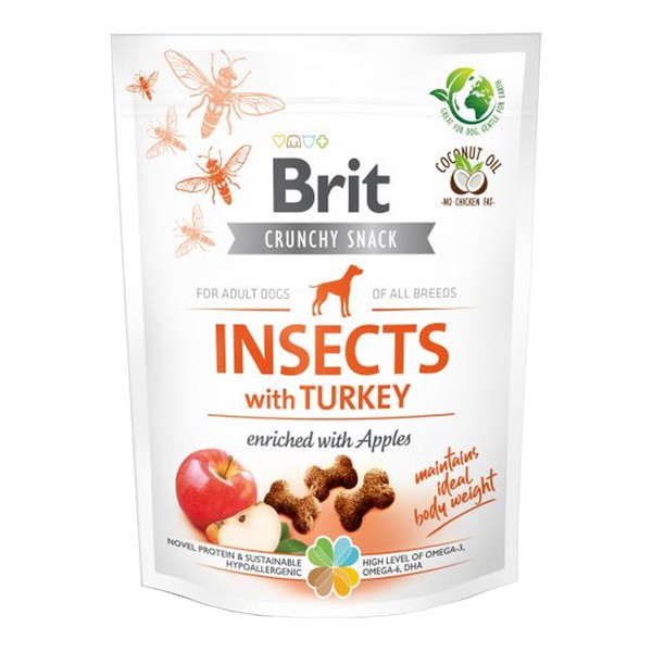 Brit Care Dog Crunchy Cracker Insects & Turkey, przysmak dla psów z owadami i indykiem, 200 g