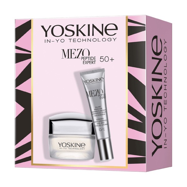 Zestaw Yoskine Mezo Peptide Expert, krem przeciwzmarszczkowy na dzień/noc 50+, 50 ml + krem pod oczy, 15 ml