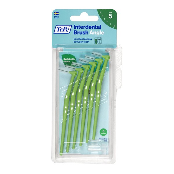 TePe Angle, szczoteczka międzyzębowa, żółta (0,8 mm), 6 szt.