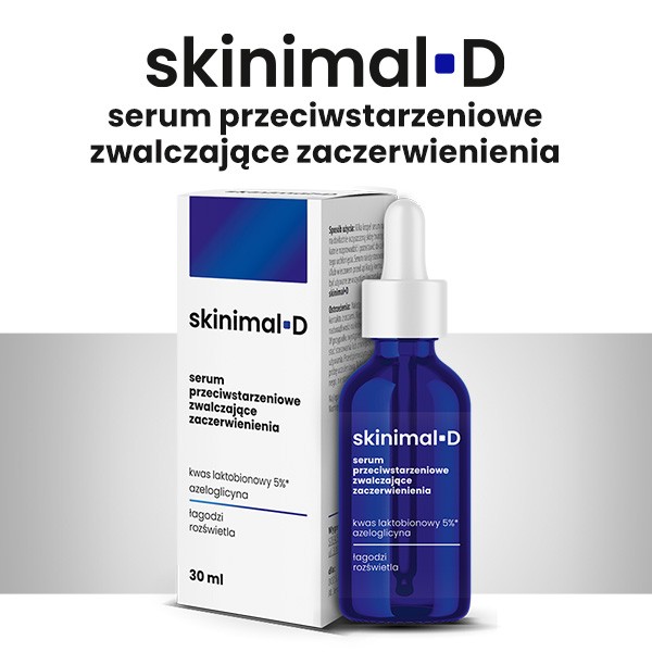 Skinimal D, serum przeciwstarzeniowe zwalczające zaczerwienienia, 30 ml