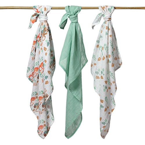 Babyono, Pieluszki muślinowe 348/12, 3 szt.