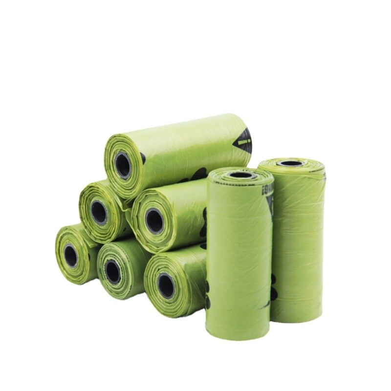 15pcsRoll Dog Poop Bag Dispenser Disposable Shovel Pooper Bag EPI Biodegradable Pet Waste Bag Outdoor Cleaning Pets Supplies