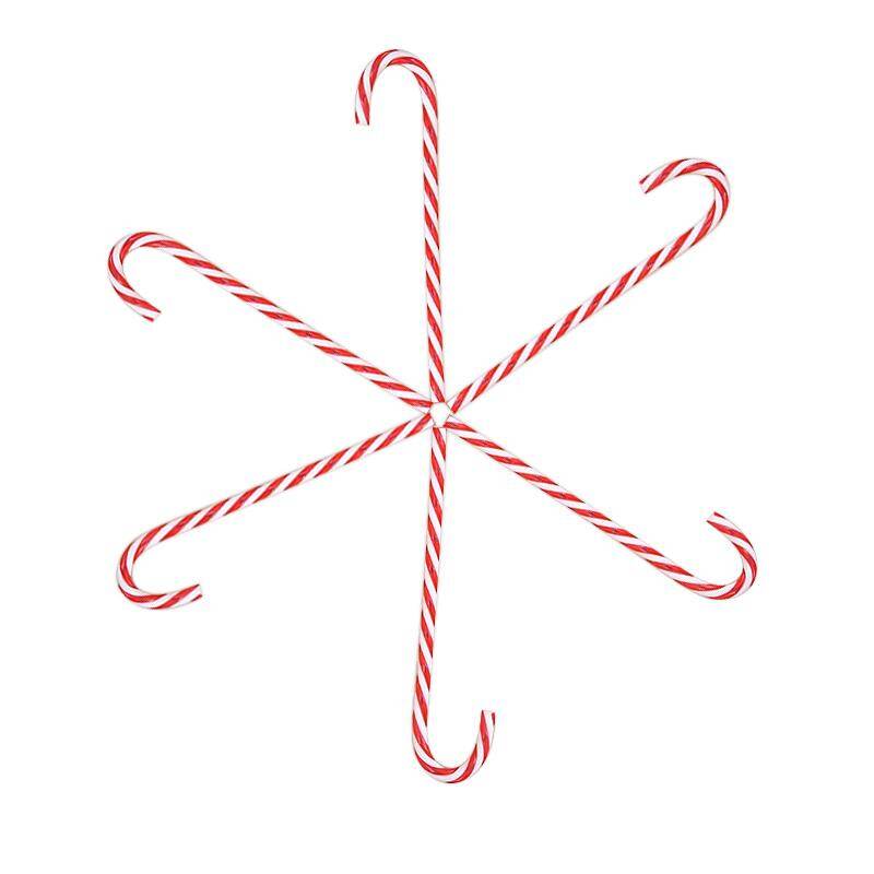 6 st/set plast polkagrisdekorationer julgranshängande dekorationer för festivalfest dropshipping