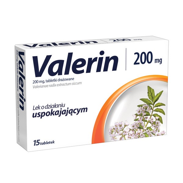 Valerin, 200 mg, tabletki drażowane, 15 szt.