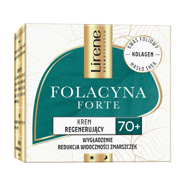 Lirene Dermoprogram Folacyna Forte, krem regenerujący na dzień/noc, 70+, 50 ml