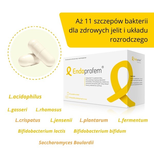 Endoprofem, 30 saszetek na dzień + 30 kapsułek na noc