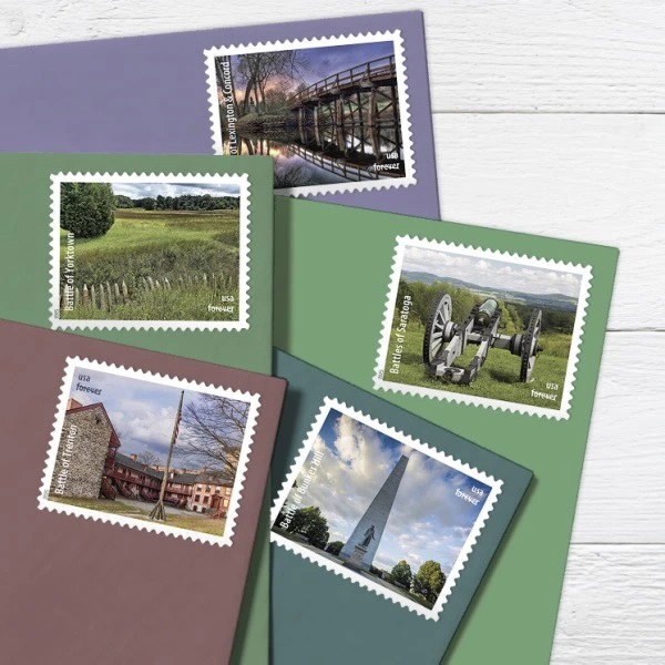 2025 Battlefields of the American Revolution Stamps Sheet of 15