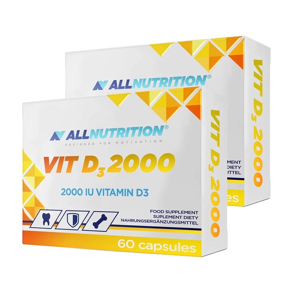 Zestaw 2x Allnutrition Vit D3 2000, kapsułki, 60 szt.