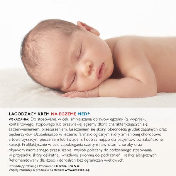 Emotopic Med+, łagodzący krem na egzemę do twarzy i ciała MED+, 75 ml