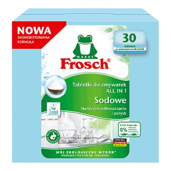 Frosch, sodowe tabletki do zmywarek, 30 szt.