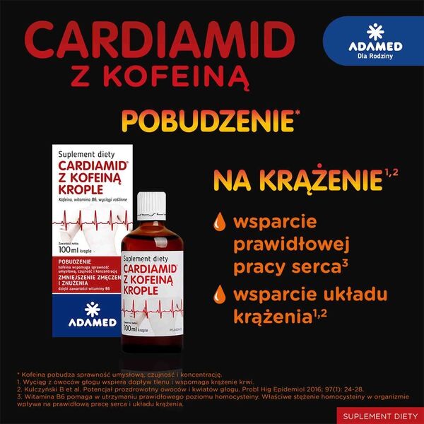 Cardiamid z kofeiną, krople doustne, 100 ml