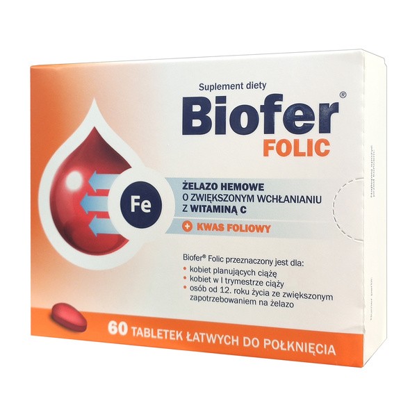 Biofer Folic, tabletki, 60 szt.
