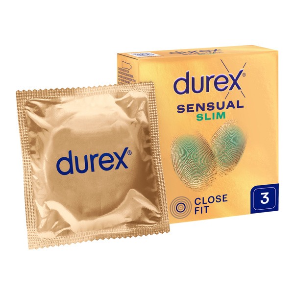 Durex Sensual Slim, prezerwatywy super cienkie, 3 szt.