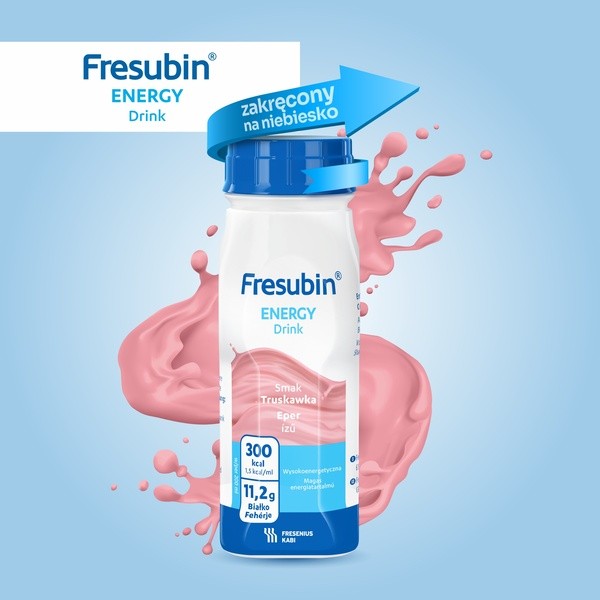 Fresubin Energy Drink, płyn o smaku truskawki, 4 x 200 ml