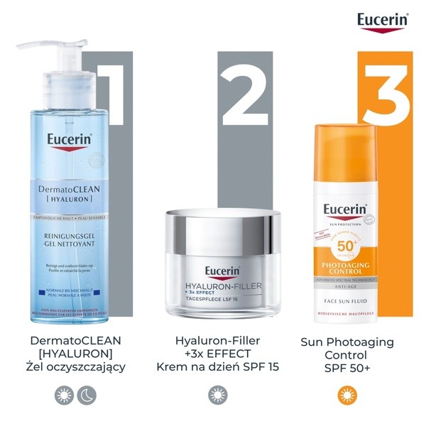 Eucerin Hyaluron-Filler, krem na dzień z kwasem hialuronowym do skóry suchej SPF 15, przeciwzmarszczkowy, 50 ml