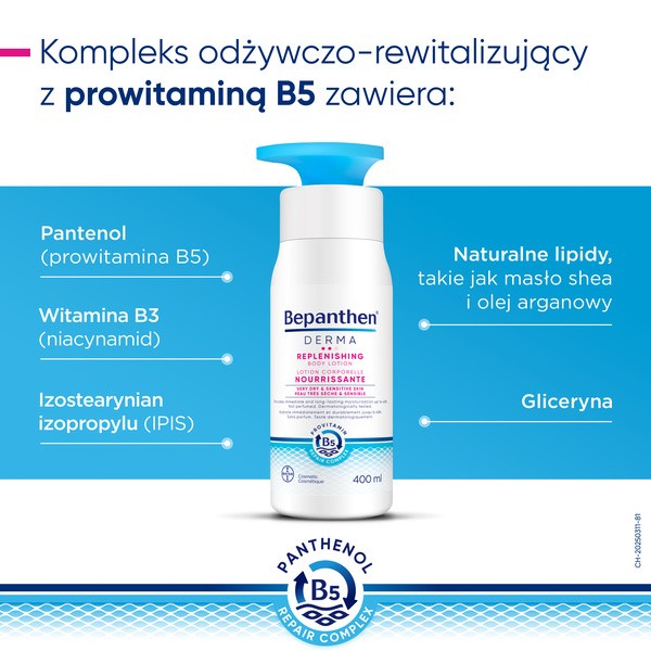 Bepanthen Derma, balsam głęboko odżywczy do ciała, 400 ml