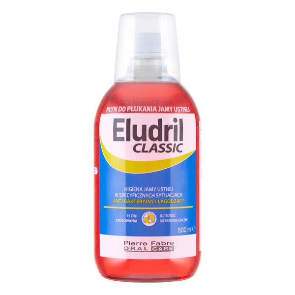 Zestaw 2 x 500 ml, Eludril Classic, płyn do płukania jamy ustnej